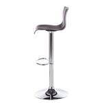 Chaise de bar Falkland Matière synthétique / Métal - Noir - Chrome brillant - 1 chaise