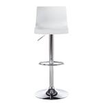 Chaise de bar Falkland Matière synthétique / Métal - Blanc - Chrome brillant - 1 chaise