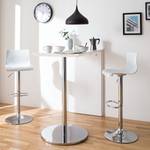 Chaise de bar Falkland Matière synthétique / Métal - Blanc - Chrome brillant - 1 chaise