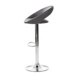 Chaise de bar Hemingway- Imitation cuir Gris foncé