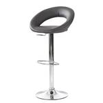 Sedia da bar Hemingway similpelle - Grigio scuro / Cromo - 1 sedia