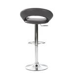 Chaise de bar Hemingway Imitation cuir - Gris foncé / Chrome - 1 chaise