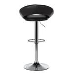 Chaise de bar Hemingway Imitation cuir - Noir / Chrome - 1 chaise