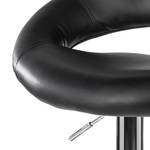 Chaise de bar Hemingway Imitation cuir - Noir / Chrome - 1 chaise