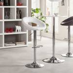 Sedia da bar Hemingway similpelle - Bianco / Cromo - 1 sedia