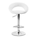 Sedia da bar Hemingway similpelle - Bianco / Cromo - 1 sedia