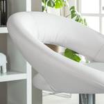 Chaise de bar Hemingway Imitation cuir - Blanc / Chrome - 1 chaise