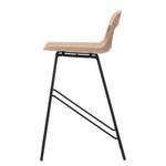 Chaise de bar Hennes Chêne massif / Métal - Noir - Hauteur : 84 cm