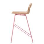 Chaise de bar Hennes Chêne massif / Métal - Rose foncé - Hauteur : 84 cm