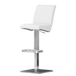 Tabouret de bar Hoover Blanc - Angulaire - Cuir synthétique