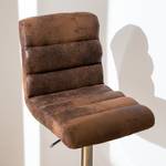 Chaise de bar Kamloops Imitation cuir / Métal - Marron vintage - Marron vintage - 1 chaise