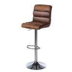Chaise de bar Kamloops Imitation cuir / Métal - Marron vintage - Marron vintage - 1 chaise