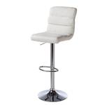 Chaise de bar Kamloops Imitation cuir / Métal - Blanc - 1 chaise