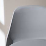 Chaise de bar Langford Matière synthétique / Hêtre massif - Gris clair - 1 chaise