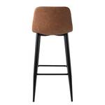 Barstoelen Pohang (set van 2) kunstleer/metaal - bruin/zwart