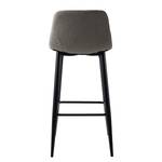 Chaises de bar Pohang (lot de 2) Tissu / Métal - Gris / noir