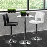 Chaises de bar Selina I (lot de 2) Imitation cuir / Chrome - Noir