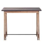 Table haute Beton Acacia partiellement massif - Acacia - Charbon