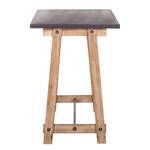 Table haute Beton Acacia partiellement massif - Acacia - Charbon