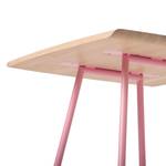 Bartisch Hennes Eiche massiv / Metall - Pink