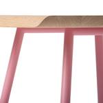 Bartisch Hennes Eiche massiv / Metall - Pink