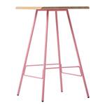 Bartisch Hennes Eiche massiv / Metall - Pink