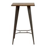 Table de bar Roth Bambou massif / Acier - Gris marron