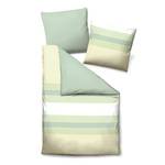 Parure de lit en coton Jersey Rayé vert - 200 x 135 cm