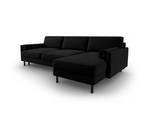 Schlaf-Ecksofa + Box SCOTT 5 Sitzplätze Schwarz