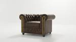 Sessel Ingrid, Chesterfield Dunkelbraun