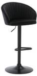 Tabouret de bar DORALIZ Lot de 2 Noir - Textile - 52 x 105 x 54 cm