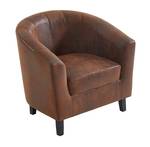 Fauteuil cabriolet CRISTOBAL Marron - Textile - 71 x 76 x 78 cm