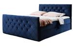 Boxspringbett MOLIE Blau - Breite: 202 cm