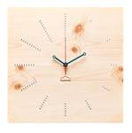 Horloge murale design Azuhr Zirbe eckig Beige - En partie en bois massif - 30 x 30 x 4 cm
