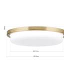 LED Deckenleuchte LEROX Braun - Glas - 31 x 6 x 31 cm