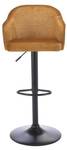 Tabouret de bar CARSTEN Jaune - Textile - 51 x 113 x 52 cm