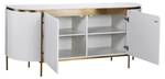 Buffet STILIG SB180 2D Blanc - Bois manufacturé - Matière plastique - 180 x 90 x 40 cm