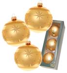 Xmas Night Komet, 3er Set, gold, 8cm Glas - 7 x 8 x 7 cm