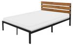 Metallbett mit Matratze 148 x 88 x 205 cm - Mit Lattenrost - Mit Lattenrost & Matratze