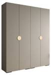 Armoire à portes battantes Inova 4 Doré - Gris - 4 portes