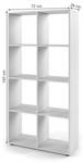 Etagère Scutum blanc 8 compartiments Blanc - 72 x 143 x 29 cm