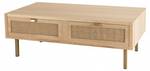 Table basse 2 tiroirs Beige - Bois manufacturé - 60 x 40 x 110 cm
