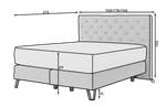 Boxspringbett BALIAN Himmelblau - Breite: 158 cm