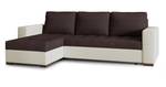 Ecksofa NEWARA Beige - Braun - Ecke davorstehend links