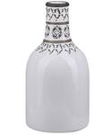 Vase à fleurs ANKON Noir - Blanc - Pierre - 13 x 25 x 13 cm