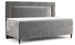 Boxspringbett Alba Grau - H3 - Tiefe: 88 cm