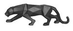 Ornament Origami Panther Schwarz - Kunststoff - 48 x 11 x 15 cm