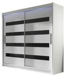 Kleiderschrank London XI mit LED Weiß