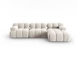 modulares Ecksofa BELLIS 4 Sitzplätze Hochglanz Beige