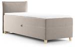 Boxspringbett Einzelbett Martines Mini Beige - Breite: 70 cm